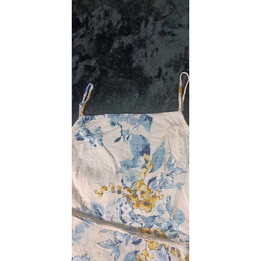 Altard State Sleeveless Swiss Dot Cami Mini Sundress M Floral Tiered Coquette - Picture 3 of 12